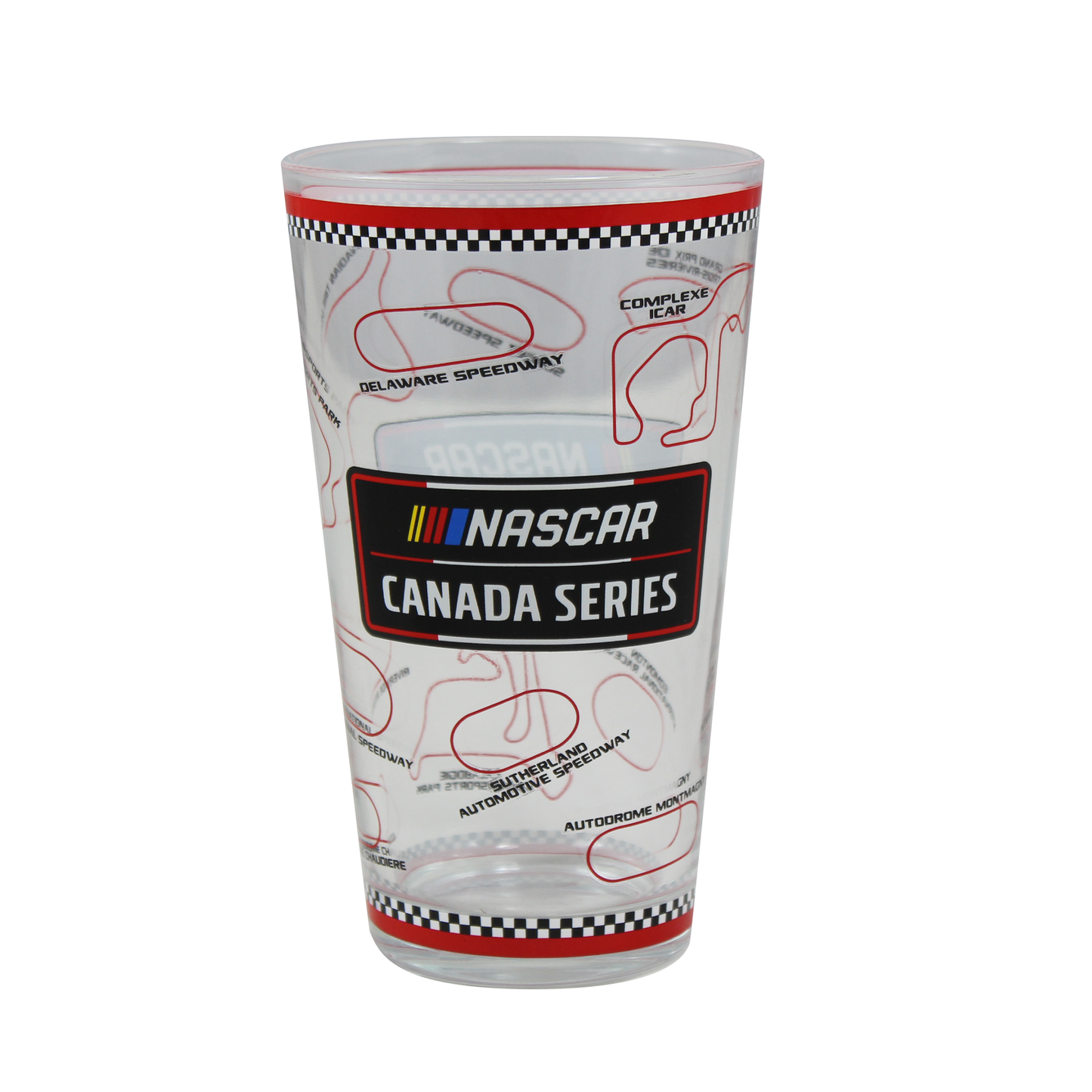 NASCAR Canada Series Pint Glass Set – 4-Pack (16 oz)