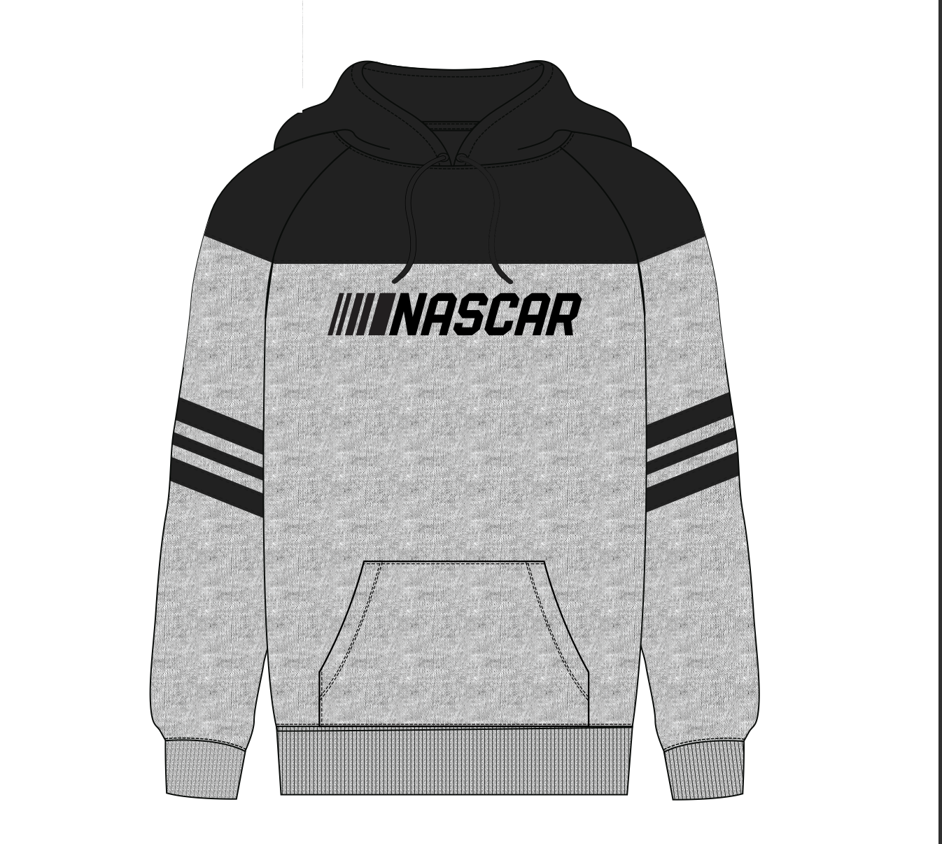 NASCAR Latitude Lightweight Fleece - Grey Heather/Black
