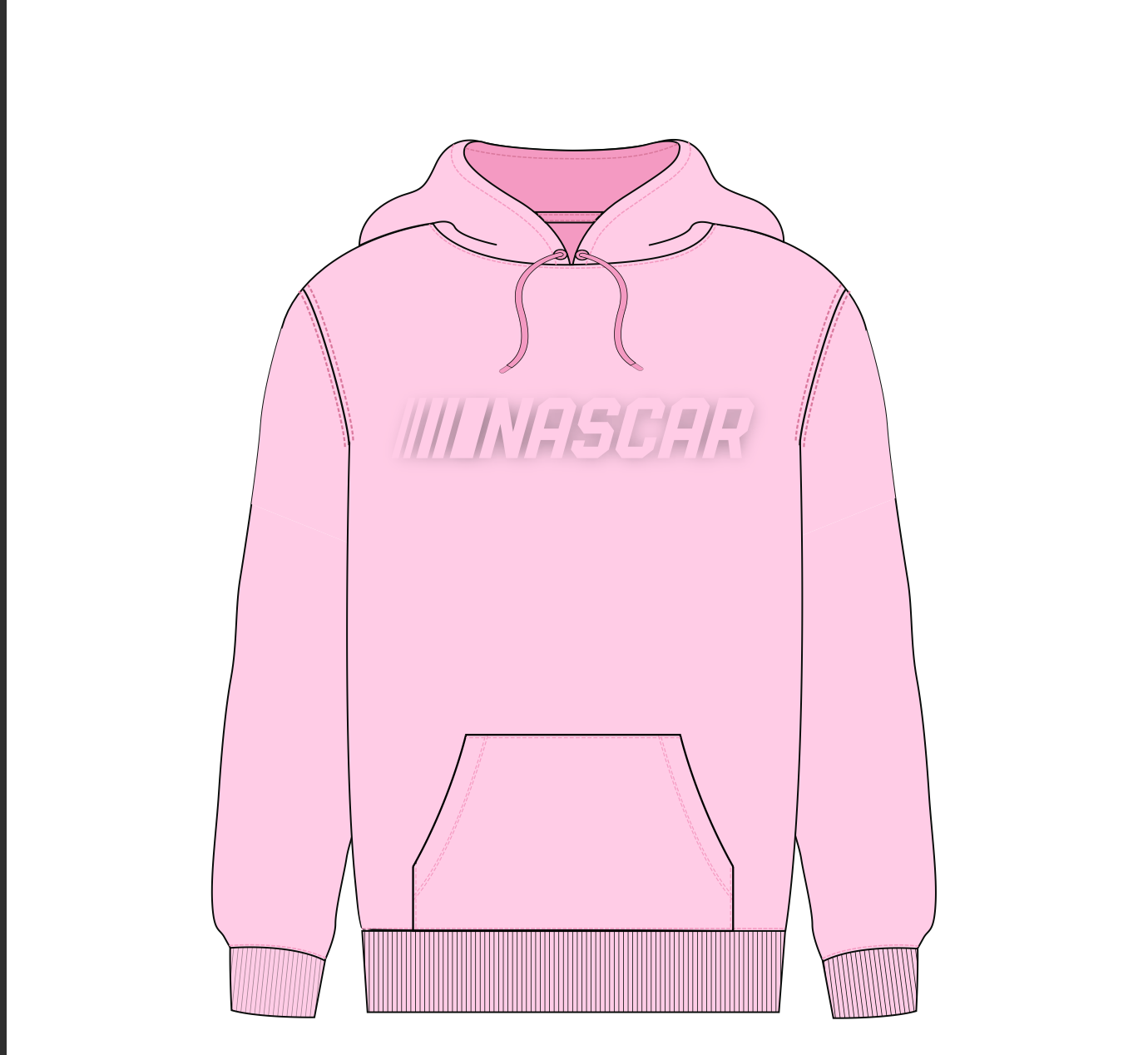 NASCAR Embossed Unisex Hoodies - Pastel Pink