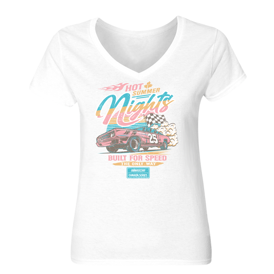 Ladies Hot Summer Nights V-Neck T-shirt