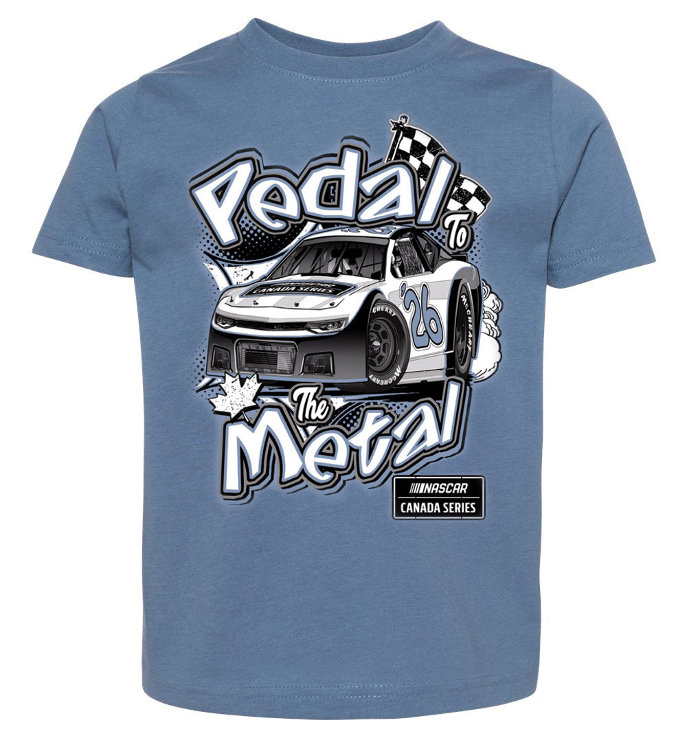 Petal to the Metal Toddler T-Shirt - Indigo Blue