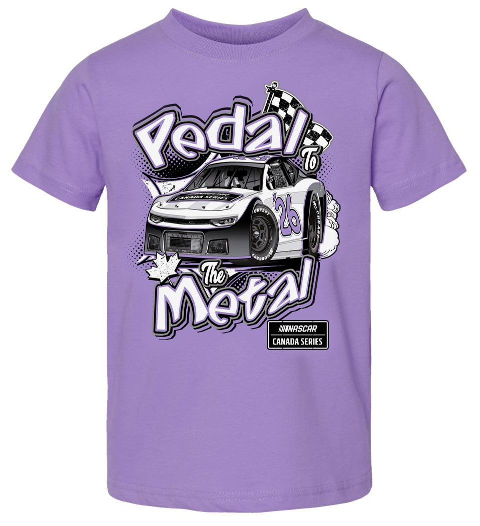 Pedal to the Metal Toddler T-Shirt Lavender