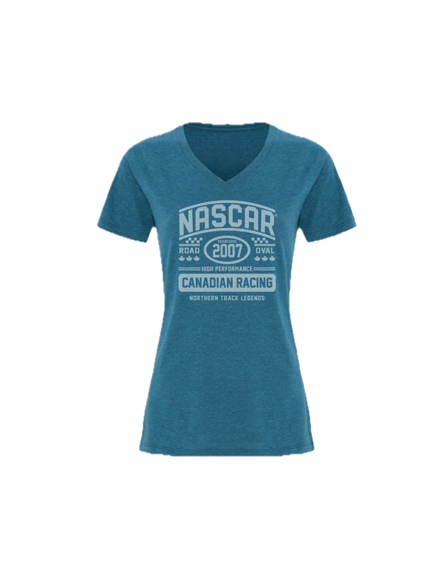 Ladies Canadian Racing Vintage T-Shirt - Teal Heather