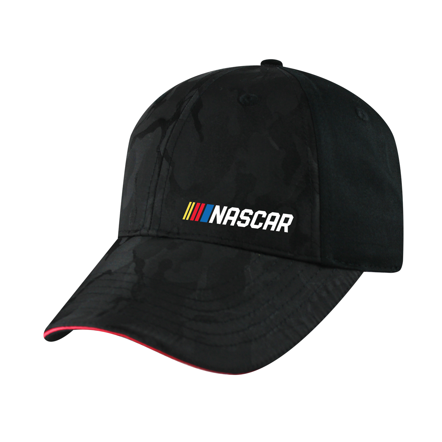 NASCAR Ladies Woven Camo Cap – Black/Pink