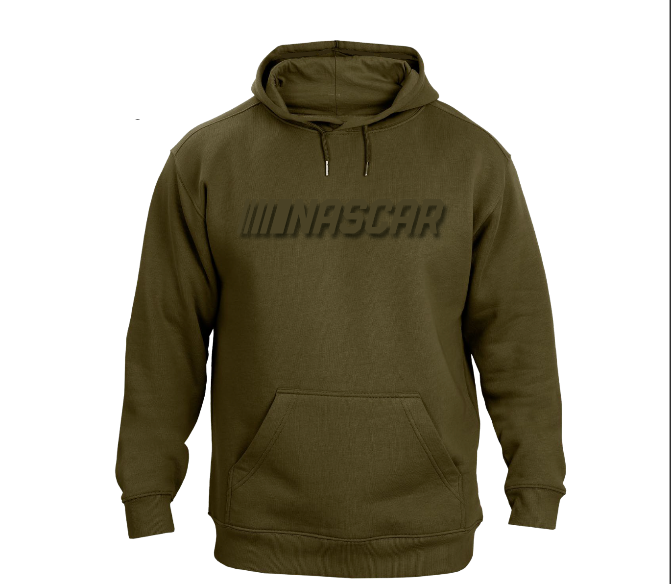 NASCAR Embossed Unisex Hoodie - Military Green
