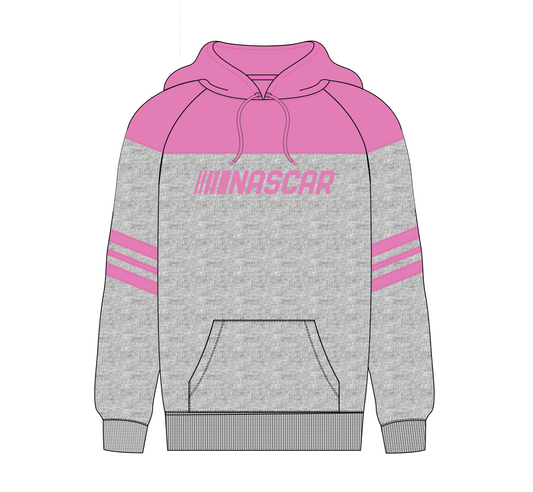 NASCAR Ladies Latitude Fleece - Grey Heather/Pink
