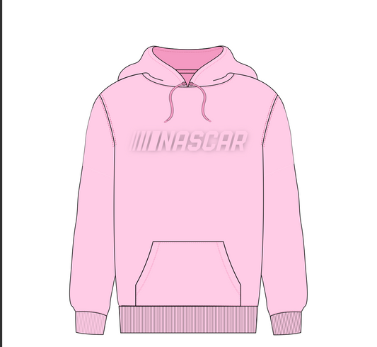 NASCAR Embossed Unisex Hoodies - Pastel Pink